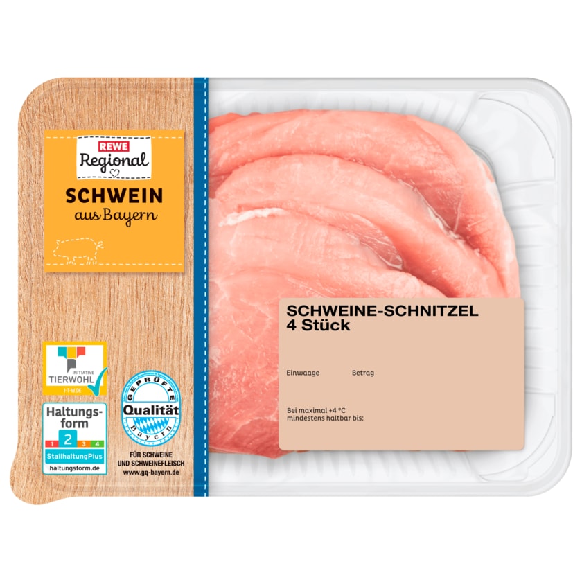 REWE Regional Schweine-Schnitzel 4 Stück